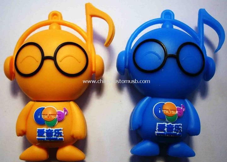 Macia do pvc dos desenhos animados flash drive USB