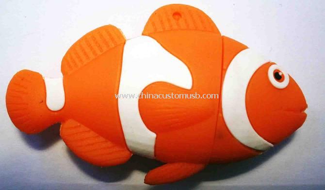 Soft pvc fish USB flash drive