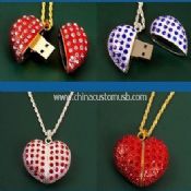 Forme de coeur bijoux USB Flash Drive images