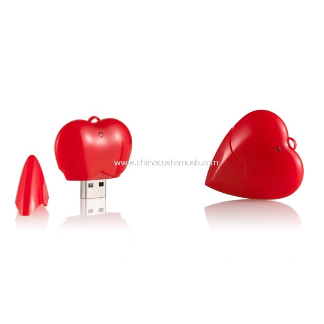 ABS Heart Shape USB Flash Drive