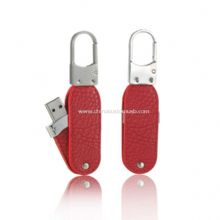 Rotated Keychain Leather USB Flash Drive images