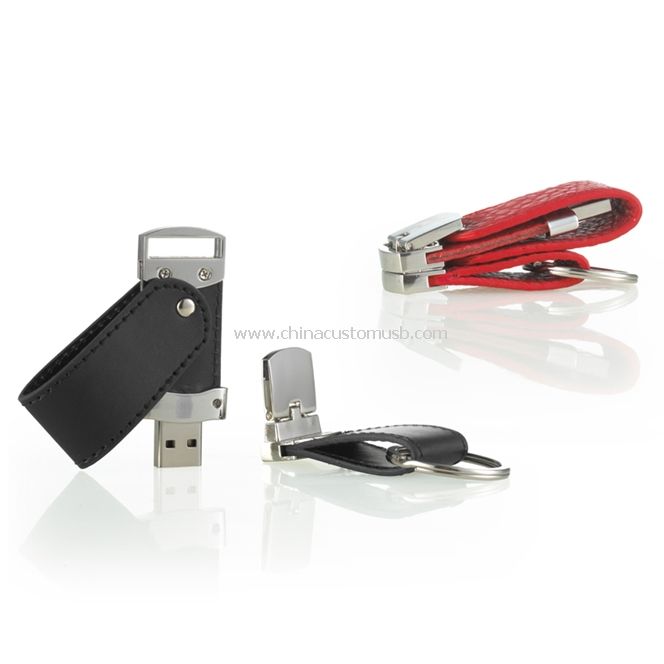 Moda cuero USB Flash Disk