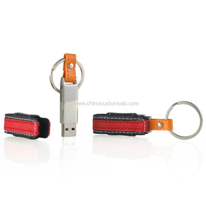 Keychain Leather USB Disk