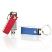 Rotated Keychain Leather USB Flash Drive images