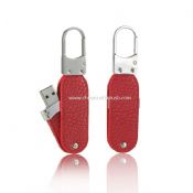 Rotated Keychain Leather USB Flash Drive images