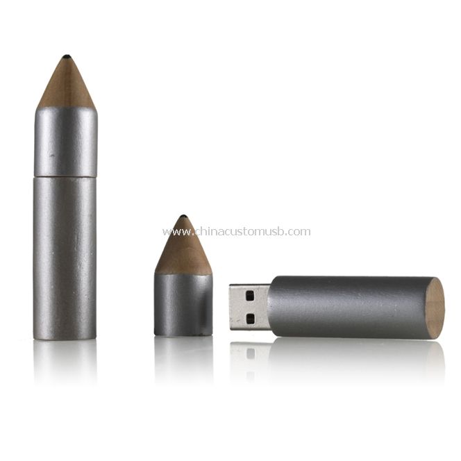 محرك فلاش USB خشبية قلم رصاص