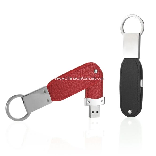 Otočené Kožený USB Flash Disk