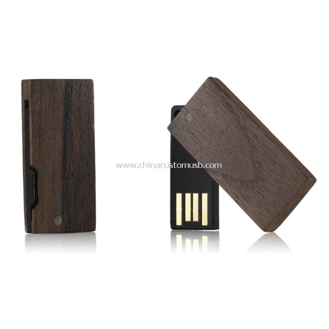 Girado de madeira Mini USB Flash Disk