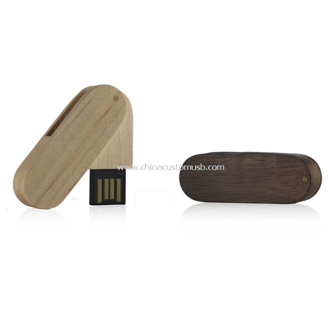 Rotated Wooden USB Flash Drive