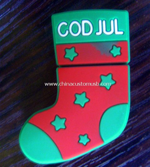 USB-julegave i sokker form