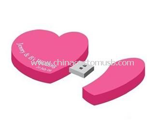 plastic heart usb flash drive