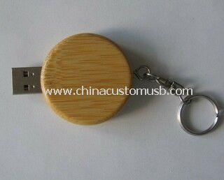 Round Wooden USB Flash Drive