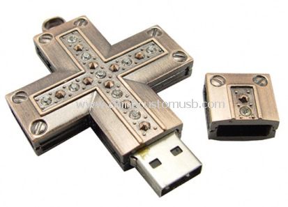 درایو فلش USB صلیب فلزی