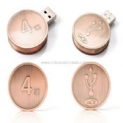 Metal Coin Shape USB Flash Drive images