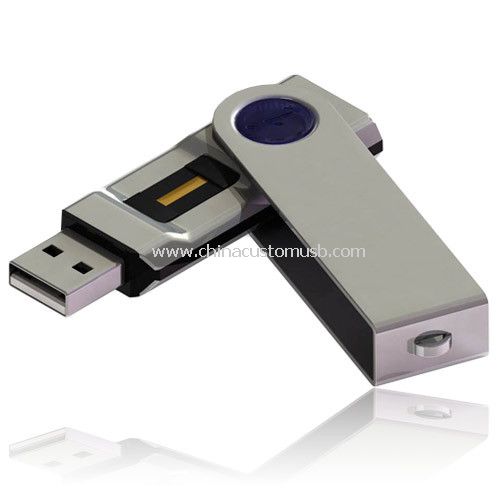 Fém ujjlenyomat USB villanás hajt