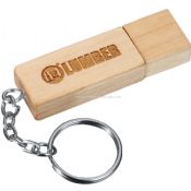 Wood USB Flash Drive with Keychain images