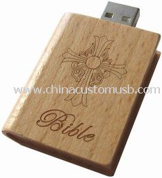 Unidade de flash USB de madeira com logotipo