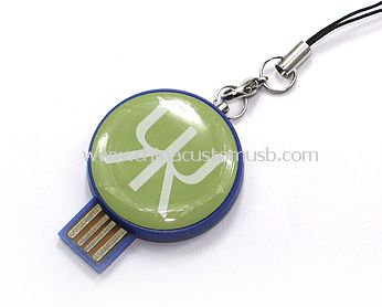 Mini redondo rodar USB Flash Drive