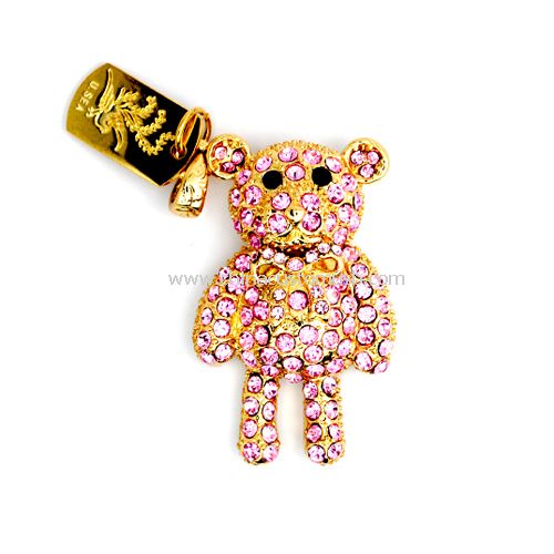 Movimentação do USB do urso de diamante