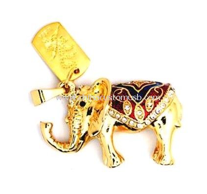 Jewelry elephant USB drive