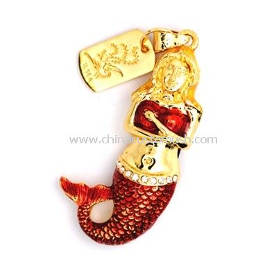 Jewelry mermaid USB drive