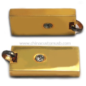 Disco mini USB dourado