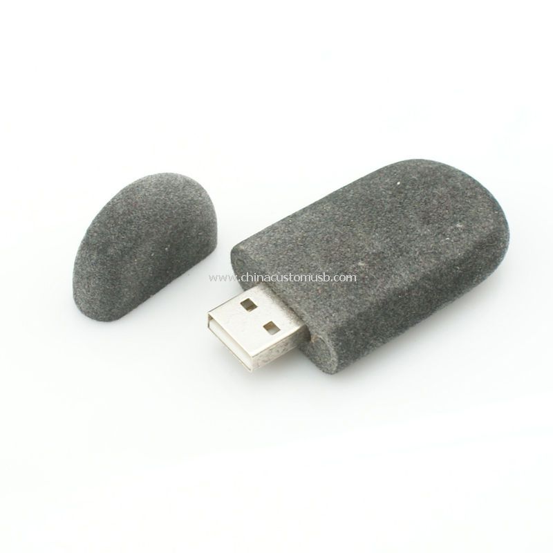 Серые деревянные USB флэш-накопитель