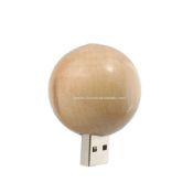 Round Shape Wood USB Flash Drive images