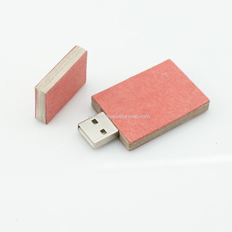 Roz Banboo / hârtie / lemn USB Flash Drive