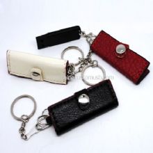 USB Stick with leather pouch images