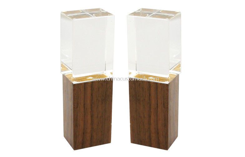 Cristal en bois 16gb Usb Flash Drive avec fonction de démarrage