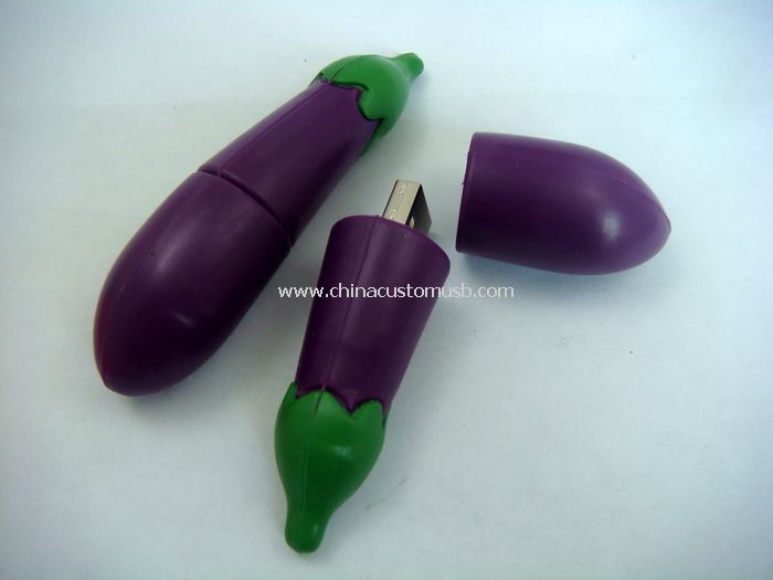 PVC Eggplant usb flash Drive