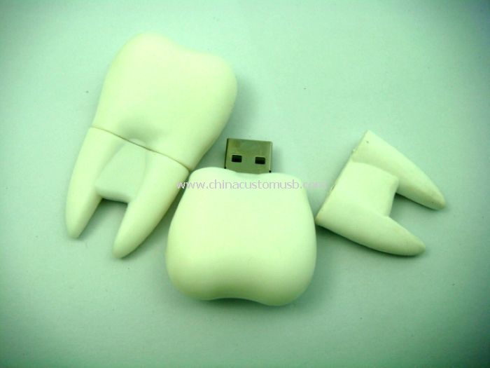 PVC gigi bentuk USB Disk
