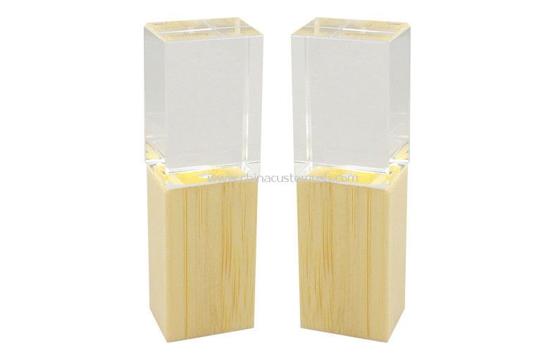 Bambou Crystal 16gbusb lecteur Flash avec 3d Logo gravé
