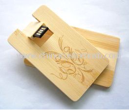 Wooden twister card USB Disk