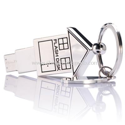 key ring house metal USB disk
