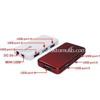 USB 2.0 HUB-7 Anschlüsse
