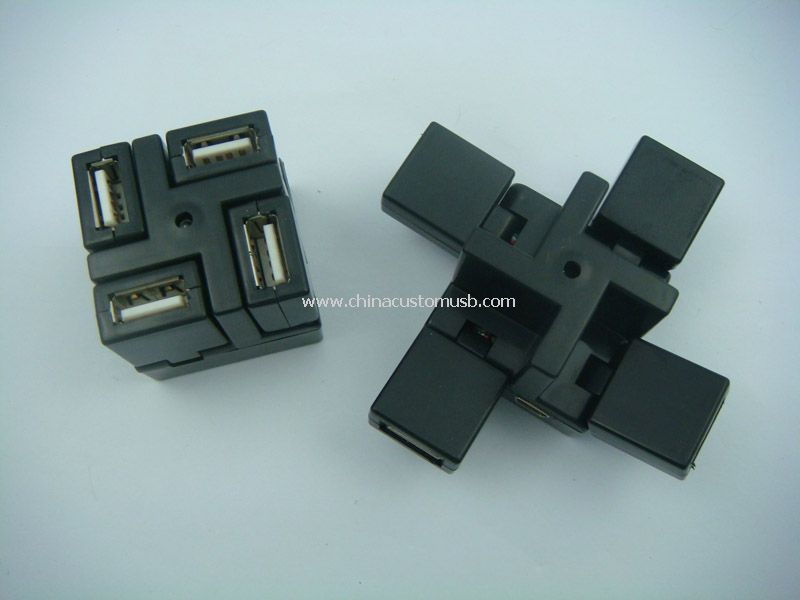 4 voies, concentrateur USB rotatif