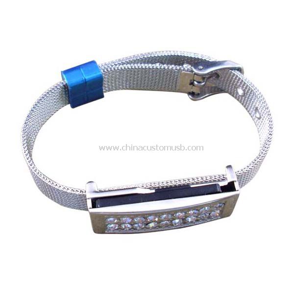 Wristband USB flash drive with diamond