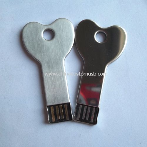 metal kalp şekli USB yuvarlak yüzey