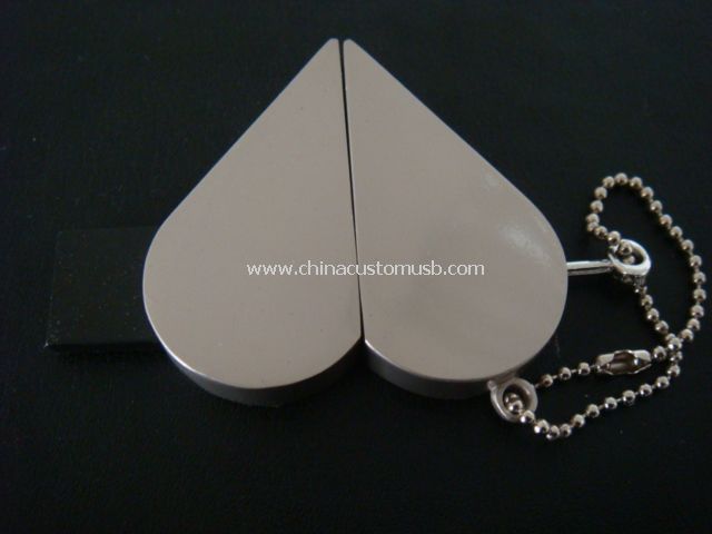 USB Flash Drive a forma di cuore in metallo