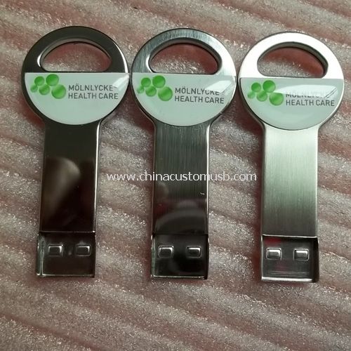 metal USB key with logo