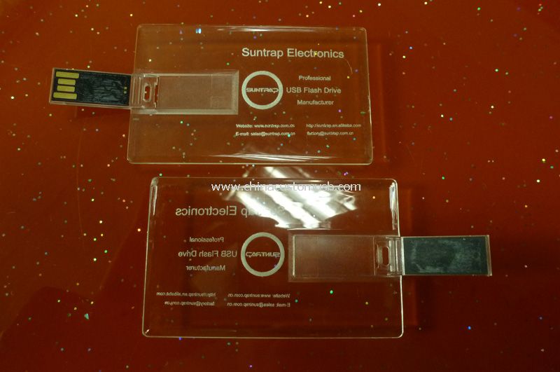 Cartão transparente USB Flash Drive