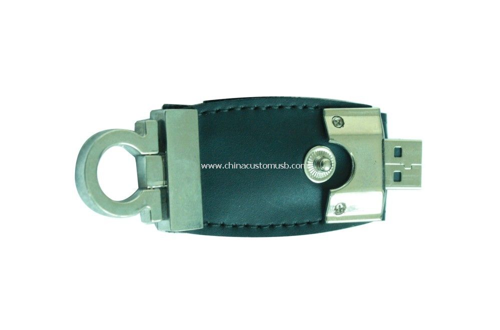 Keychain leather USB Flash Drive