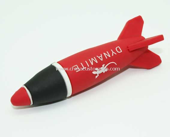 PVC Soft Rocket Shape USB Disk