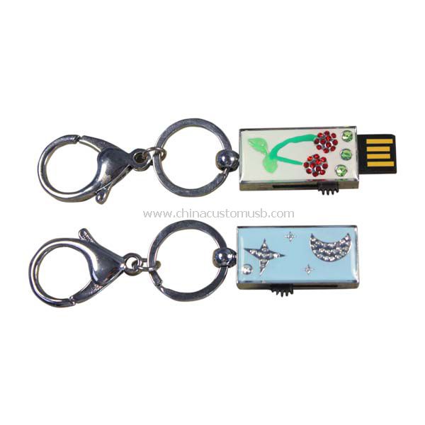 Mini kulcstartó, USB villanás hajt