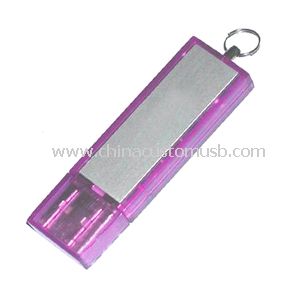 Plastic usb flash-drev med aluminiumslegering cover