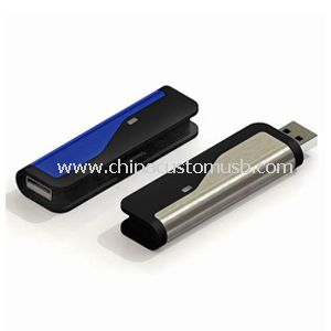 impulsión del flash del usb de plástico con tapa de aleación de aluminio