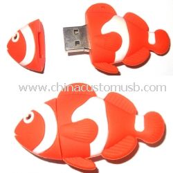 palillo de la memoria USB 8gb con aspecto de pez