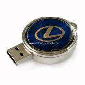 Metall runda bil etikett logotyp USB-disk images
